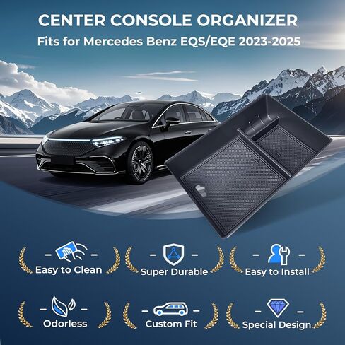 2 قطعة منظم وحدة التحكم المركزية ومجموعة مقسم مسند الذراع لسوبارو Crosstrek/Impreza 2026 2025 2024، صندوق تخزين بلاستيكي ABS متين بطبقتين مناسب حسب الطلب، ملحقات داخلية لدرج، أسود in Kuwait