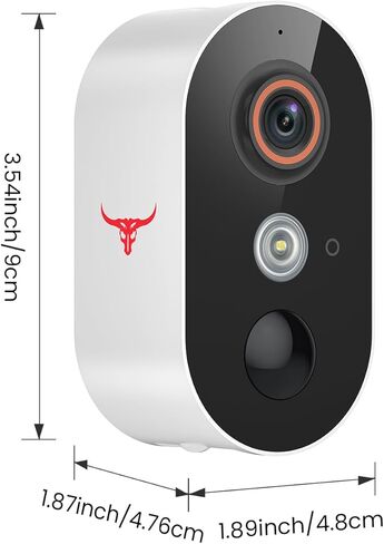 1080p كاميرا أمان لاسلكية مع اكتشاف الإنسان من الذكاء الاصطناعي ، الرؤية الليلية ، الحديث ثنائي الاتجاه ، التخزين السحابي ، 2.4 جرام واي فاي ، كاميرا بطارية للأمن المنزلي (2 الأضواء) in Kuwait