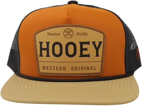 Hooey Men's Trip Adjustable Snapback Trucker Mesh Back Hat (Tan/Black) in Saudi Arabia