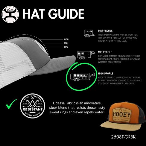Hooey Men's Trip Adjustable Snapback Trucker Mesh Back Hat (Tan/Black) in Saudi Arabia