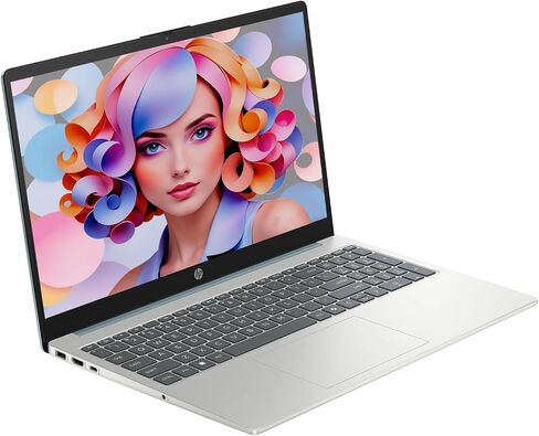 HP 15.6 "HD Touch Scency Captop ، Intel Core I3-1315U ، 32GB DDR4 RAM ، 1TB SSD Storage ، Type-C/A ، HDMI ، Camera Privacy ، Bluetooth ، Wi-Fi 6 ، Windows 11 Home ، Long Battery ، Silver Natural Silver in Kuwait