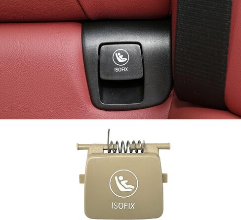 غطاء مرساة لمقعد الأطفال لسيارة BMW X3 X4، غطاء ISOFIX لمقعد الأطفال في الصف الخلفي لسيارة BMW X3 G01/X4 G02 X3 M/ X4 M/ iX3 52207474100 (أسود) in Kuwait