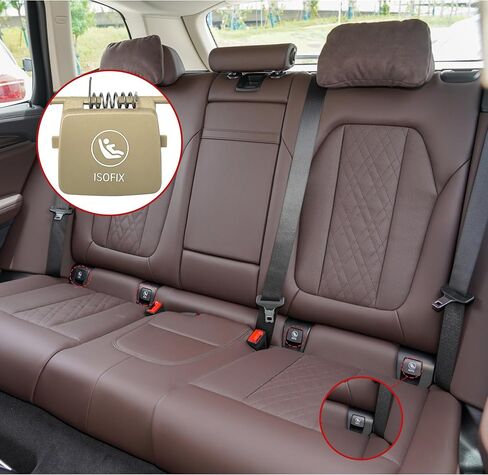 غطاء مرساة لمقعد الأطفال لسيارة BMW X3 X4، غطاء ISOFIX لمقعد الأطفال في الصف الخلفي لسيارة BMW X3 G01/X4 G02 X3 M/ X4 M/ iX3 52207474100 (أسود) in Kuwait