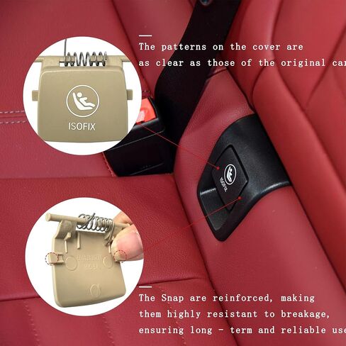 غطاء مرساة لمقعد الأطفال لسيارة BMW X3 X4، غطاء ISOFIX لمقعد الأطفال في الصف الخلفي لسيارة BMW X3 G01/X4 G02 X3 M/ X4 M/ iX3 52207474100 (أسود) in Kuwait