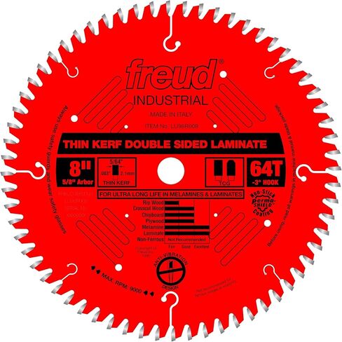 Freud LU96R008: 8" x 64T Thin Kerf Double Sided Laminate/Melamine in Saudi Arabia
