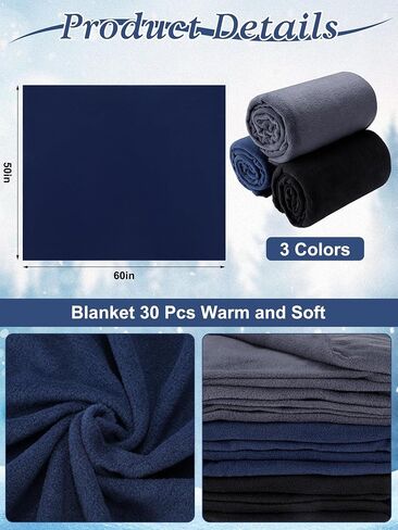 Toulite 120 Pcs Homeless Care Package Supplies Winter Knit Beanies Gloves Socks 50 x 60 Inch Fleece Blankets Bulk for Winter Homeless Care in Saudi Arabia