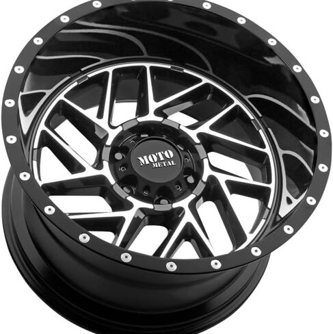 Moto Metal 20X10 8X170 4.79 -18mm GLOSS BLACK MACHINED - MO98521087318N in Saudi Arabia