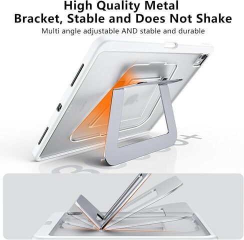 Case for iPad Pro 13 Inch 2024 (M4) ، [حامل مستقر للغاية] مع حامل قلم رصاص مدمج ، وغطاء واقعي نحيف مع Kickstand متعدد الزوايا ، حالة صدمية مقاومة للصدمات لـ iPad Pro 13 ، Black in Kuwait