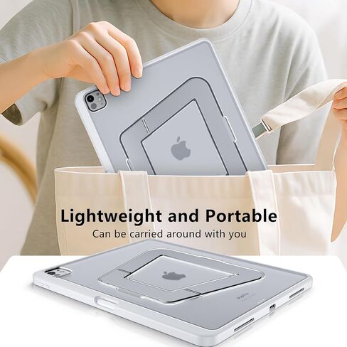 Case for iPad Pro 13 Inch 2024 (M4) ، [حامل مستقر للغاية] مع حامل قلم رصاص مدمج ، وغطاء واقعي نحيف مع Kickstand متعدد الزوايا ، حالة صدمية مقاومة للصدمات لـ iPad Pro 13 ، Black in Kuwait