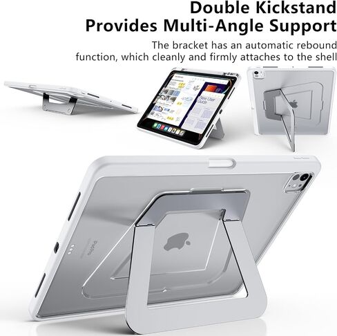 Case for iPad Pro 13 Inch 2024 (M4) ، [حامل مستقر للغاية] مع حامل قلم رصاص مدمج ، وغطاء واقعي نحيف مع Kickstand متعدد الزوايا ، حالة صدمية مقاومة للصدمات لـ iPad Pro 13 ، Black in Kuwait