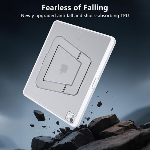 Case for iPad Pro 13 Inch 2024 (M4) ، [حامل مستقر للغاية] مع حامل قلم رصاص مدمج ، وغطاء واقعي نحيف مع Kickstand متعدد الزوايا ، حالة صدمية مقاومة للصدمات لـ iPad Pro 13 ، Black in Kuwait