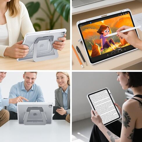 Case for iPad Pro 13 Inch 2024 (M4) ، [حامل مستقر للغاية] مع حامل قلم رصاص مدمج ، وغطاء واقعي نحيف مع Kickstand متعدد الزوايا ، حالة صدمية مقاومة للصدمات لـ iPad Pro 13 ، Black in Kuwait