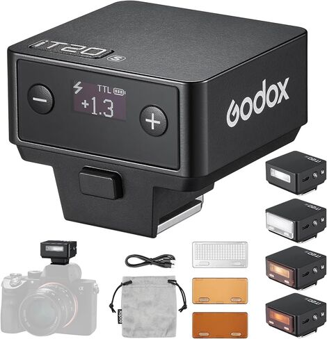 فلاش كاميرا Godox iT20-F فائق الصغر - تمت ترقيته من iM20 مع وظيفة TTL وملحقات مغناطيسية، خفيف الوزن 45 جرام، 700+ ومضة، إعادة التدوير 1.5 ثانية، شحن USB-C، متوافق مع كاميرات Fujifilm in Kuwait