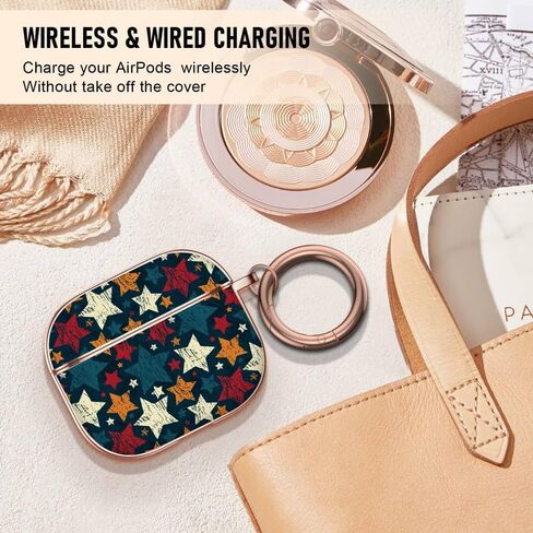 MaxJoy for AirPods 3rd Generation Case ، تصميم فريد من نوعه Airpods Airpods 3 Case مع سلسلة مفاتيح متوافقة مع Apple Airpods القضية الثالثة للنساء الرجال ، الأسود الأبيض الحبل in Kuwait