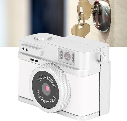 VBESTLIFE Keychain Digital Camera, 1080P HD Portable Small Compact Video Recorde with Flash Light and Chain Necklace, for Travel, Vlog (White) in Saudi Arabia