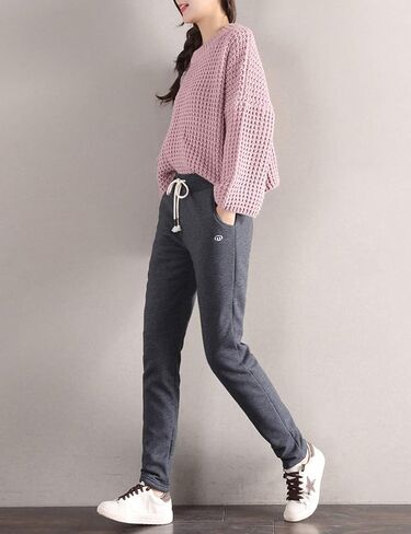 Gihuo Women's Sherpa Lined Sweatpants Winter Casual Jogger Sweat Pants Warm Athletic Thermal Fleece Lining Lounge Pants in Kuwait