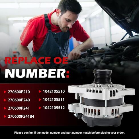 13859 Alternator Fit for Sequoia 2001-2002 V8 4.7L, for Tundra 2000 2001 2002 V8 4.7L, Replace OE 27060-0F020-84, 102211-0610 in Saudi Arabia