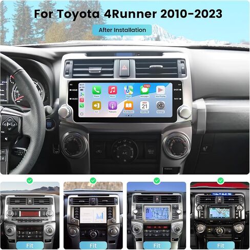 ROADANVI X12 10.25 "Stereo Car toyota 4runner 2010-2019 Wireless Carplay Android Auto 4G LTE Car Radio 2K 1920 × 720 Qled Touch Head Unit Android 12 GPS Mavigation in Kuwait