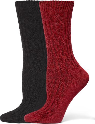 HUE Women's Crew Length Boot Socks, 2 Pair Pack in Kuwait