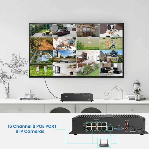 DahuaSecurity Advanced 8-Channel 8 PoE Port Network Video Recorder with 4K HDMI Output and AI Surveillance Features NVR for Home Security Camera System（not Include HDD） (NVR-8ch-8POE-0t) in Saudi Arabia