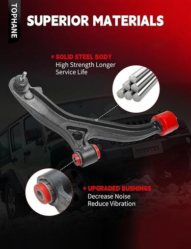 10pc Front Lower Control Arms Suspension Kit for 2001-2004 Dodge Grand Caravan Chrysler Town & Country, 2001-2003 Voyager, Upgrade Polyurethane in Kuwait