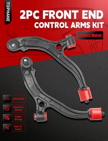 10pc Front Lower Control Arms Suspension Kit for 2001-2004 Dodge Grand Caravan Chrysler Town & Country, 2001-2003 Voyager, Upgrade Polyurethane in Kuwait