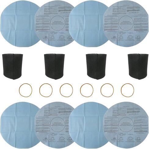 6x Replacement Filters 90107/90137 and 4x Foam Sleeve 90585 & 6x Retaining Bands Fit for shop vac filter 2.5 gallon: 9303511 (model L250), 5890200(K250), 2036000(MACM-250), 90S200 model in Saudi Arabia