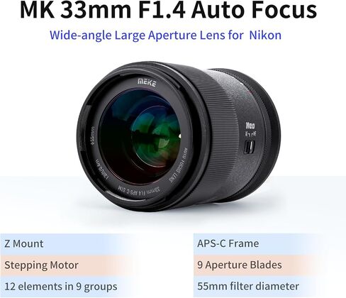 Meike 35mm F1.8 إطار كامل AF STM عدسة محرك متدرجة زاوية واسعة التركيز التلقائي عدسات صورة رئيسية ثابتة متوافقة مع كاميرات Nikon Z Mount Z5 Z6 Z7 Z6II Z6III Z7II Z8 Z9 Z30 Z50 Z50II Zfc in Saudi Arabia