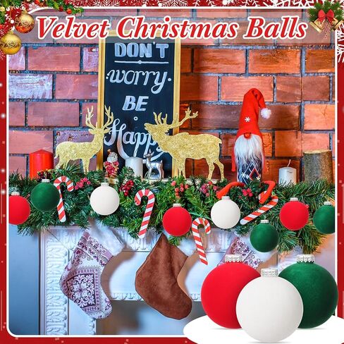 Liliful 12 Pcs Christmas Ball Ornaments Large 4'' Christmas Ornaments Xmas Shatterproof Tree Decorations Extra Large Outdoor Hanging Plastic Balls(Red,Green,Gold,Shiny) in Saudi Arabia