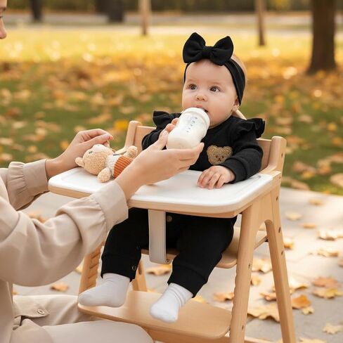 Newborn Baby Girl Cute Bear Ruffle Long Sleeve Jumpsuit Ribbed Bodysuit One-Piece Button Romper with Headband 0-18M in Saudi Arabia