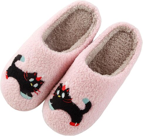 Bow Slippers For Women Men Pink Bow Tie House Slippers For Women Indoor Outdoor Ladies Comfy Bedroom Shoes Soft Warm Non slip Home Slippers in Kuwait
