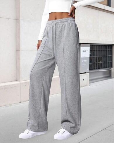 Womens Wide Leg Sweatpants High Waisted Drawstring Sweatpant Baggy Pants with Pockets Athletic Joggers in Kuwait