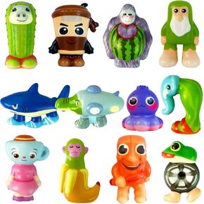 24PCS Tralalero Tralala Action Figure,Tung Tung Sahur Meme Unique Action Figures Decorations Gifts,Brainrot Meme Shark Figures Toys 2.5in, Toys Desktop Decor (Yellow) in Saudi Arabia