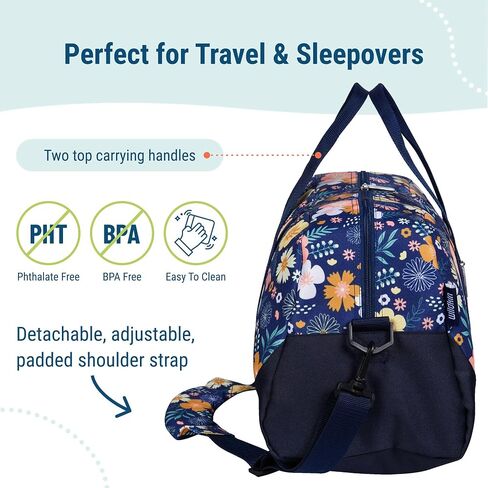 Wildkin Kids Overnighter Duffel Bags for Boys & Girls, Perfect for Early Elementary Sleepovers Duffel Bag for Kids, Carry-On Size & Ideal for School or Overnight Travel Bag (Monsters) in Saudi Arabia