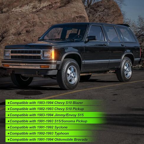 LED Side Marker Turn Signal Light Compatible with 1982-1994 Chevy S10 Blazer/Pickup for GMC Jimmy Envoy S15/Sonoma Oldsmobile Bravada Syclone Typhoon Corner light 2PCS Smoke Lens in Kuwait