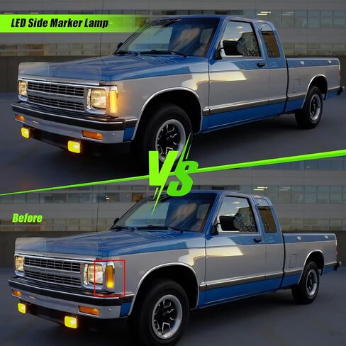 LED Side Marker Turn Signal Light Compatible with 1982-1994 Chevy S10 Blazer/Pickup for GMC Jimmy Envoy S15/Sonoma Oldsmobile Bravada Syclone Typhoon Corner light 2PCS Smoke Lens in Kuwait