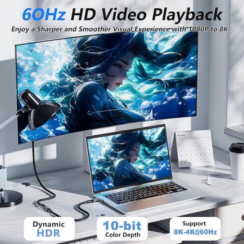 كابل امتداد USBC متوافق مع Thunderbolt 5 Extender نقل بيانات 80 جيجابت في الثانية ، USB C ذكر إلى كابل USB C الإناث ، عرض 8K/16K/PD 240W ، من أجل Thunderbolt 4/3/USB 5/4/SSD EGPU 1M/3.3FT in Kuwait