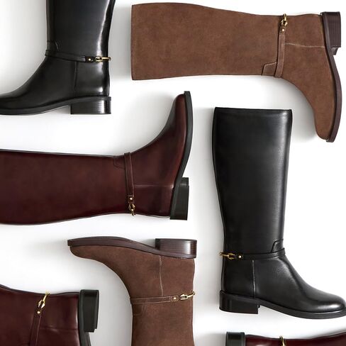 Vince Camuto Women's Adria Ankle Link Extra Wide Calf Knee High Riding Boot, Rich Mahogany, W 9.5 in Saudi Arabia
