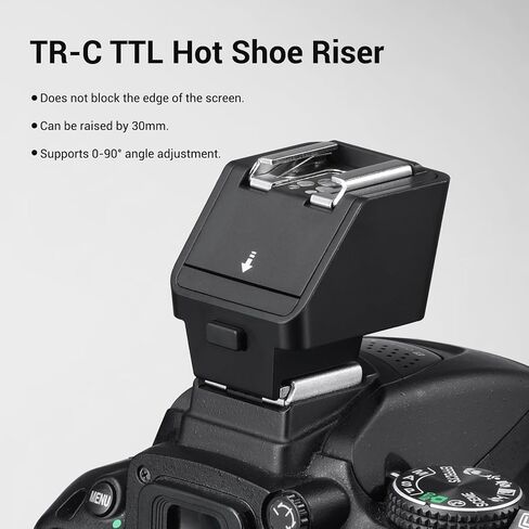 Godox TR-N TTL Flash Shoe Extension Bracket for Nikon, Universal Mount for Godox iT30Pro iT20 iT22 IM20 IM22 IM30 with 0-90° Tilt, Solve Harsh Light for Under 300g Mini Flash in Saudi Arabia