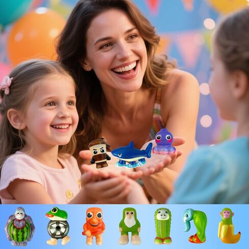 24PCS Tralalero Tralala Action Figure,Tung Tung Sahur Meme Unique Action Figures Decorations Gifts,Brainrot Meme Shark Figures Toys 2.5in, Toys Desktop Decor (Yellow) in Saudi Arabia