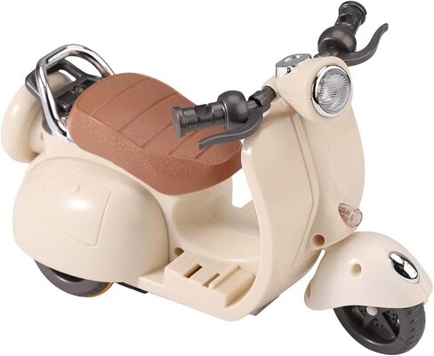 Mini Scooter Toy, Interactive Model Doll Car Accessories with Music and Light Toy Vehicle for Dolls Motorcycle Rotating Desktop Decoration Ornament in Saudi Arabia