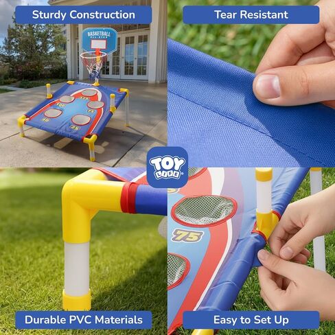 حقائب فول لعبة Toy Life Tower Carnival Games ، Cornhole ، ألعاب في الهواء الطلق للأطفال الذين تتراوح أعمارهم بين 4 و 8 سنوات ، لعبة الفناء الخلفي الرياضي واللعب في الهواء الطلق ، والألعاب الخارجية للأعمار من 5 إلى 7 سنوات ، حفلة عيد ميلاد عائلة العائلة ،  in Saudi Arabia