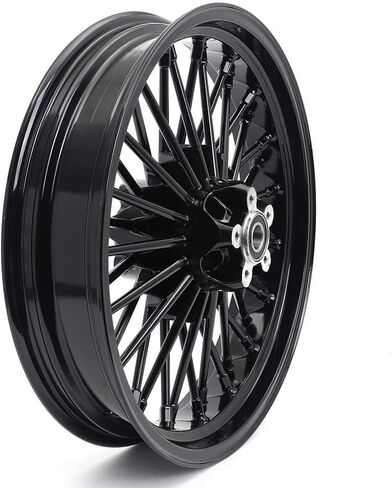 حافة عجلة خلفية سوداء TOFR 16x3.0 36 فات كينج المتحدث لايحتاج لـ Harley Heritage Softail 2000-2022 Deluxe 2004-2019 FXST Standard 00-05 FatBoy 2000-2006 Dyna FXDB Street Bob FXDL Low Rider 2000-2005 in Kuwait