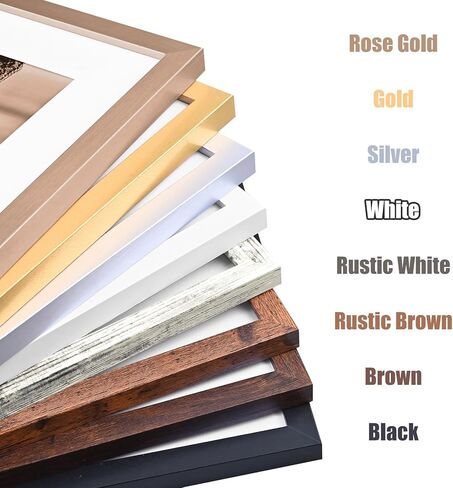 مجموعة إطارات صور KINLINK مقاس 8 × 10 مكونة من 9، إطارات صور خشبية مقاس 10 × 8 مع زجاج شبكي للصور مقاس 5 × 7 مع حصيرة أو 8 × 10 بدون حصيرة، مجموعة فنية لمعرض الحائط وعرض الطاولة، إطار أسود مقاس 8 × 10 in Kuwait