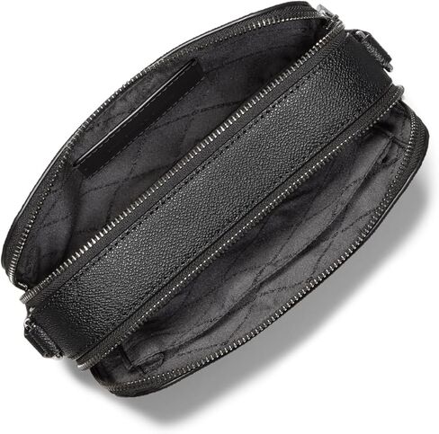Michael Kors Hudson Double Zip Camera Bag, Light Gunmetal Hardware/Black Signature in Saudi Arabia