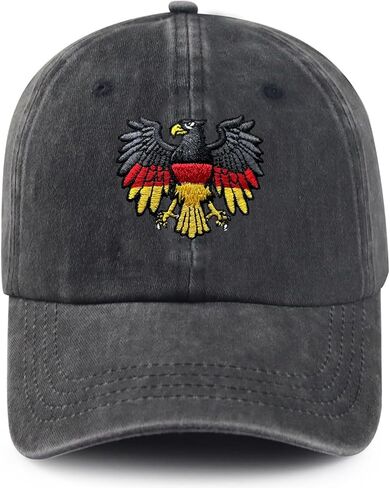 قبعة بيسبول مطرزة بتصميم النسر وعلم ألمانيا، قبعة رياضية كاجوال للبالغين in Kuwait