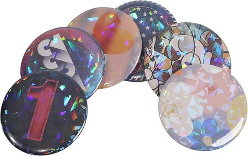 Beamnova 100 PCS Plastic Film for 58mm (2-1/4 in) صانعي الأزرار ، والأفلام الاستبدال الشفافة لمستلزمات دبوس الأزرار ، والغطاء والأسفل غير متضمن in Kuwait