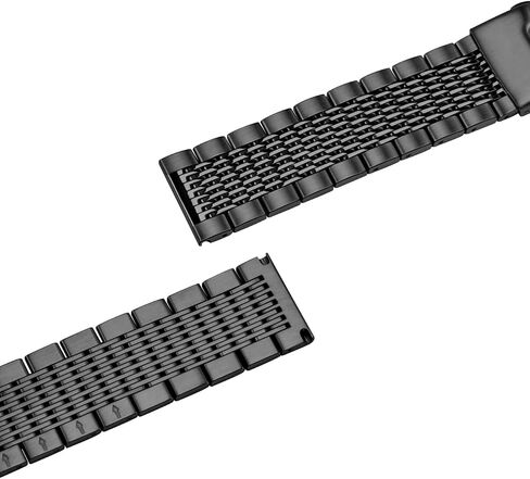 Stainless Steel Watch Band 18mm 20mm 22mm 24mm Solid Mesh Watch Bands Silver Black Metal Watch Bracelet Deployment Buckle Brushed Polished Strap for Men Women in Kuwait