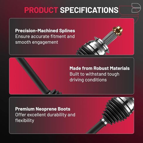BDFHYK 2PCS NCV69170 CV Axle Shaft Assembly Front Left+Right Compatible with Lexus GX460; Compatible with Lexus GX470; Compatible with Toyota 4Runner FJ Cruiser Tacoma in Saudi Arabia