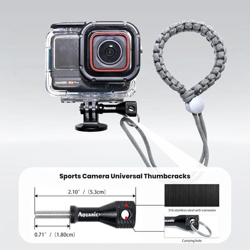 Camera Wrist Strap, Quick Release Adjustable Lanyard with holey Aluminum Alloy Thumbscrews Screw for GoPro Hero, Insta 360, Ace Pro, DJI osmo Cameras, Selfie Sticks（Black） in Saudi Arabia